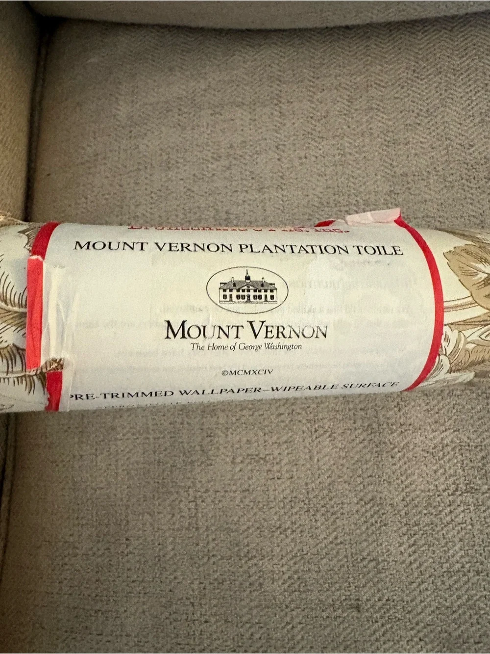 Brunschwig et & Fils Mount Vernon neutral vintage wallpaper